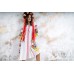 Embroidered boho dress "Flora" White
